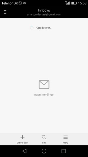 Gmail/Hotmail er klar til bruk