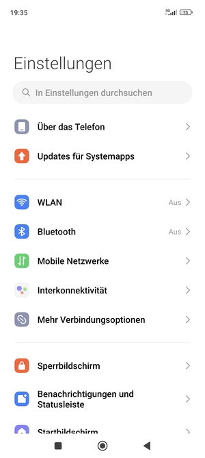 Wählen Sie Mobile Netzwerke