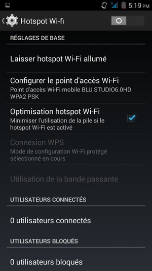 Activer le Hotspot Wi-Fi
