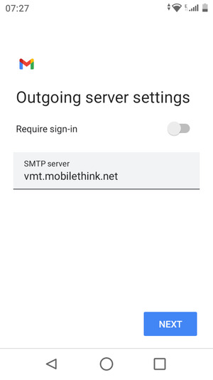 Turn off Require sign-in  and select NEXT