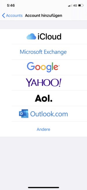 Wählen Sie Outlook.com