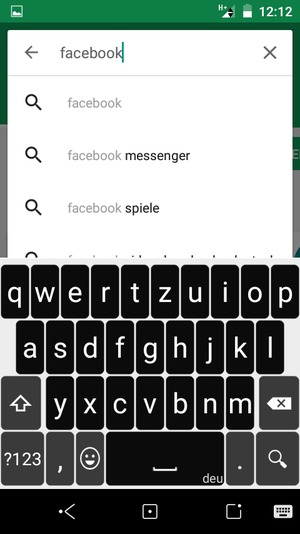 Geben Sie den Namen der App ein und wählen Sie Suchen