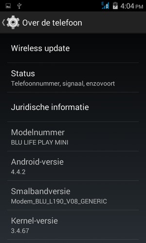 Selecteer Wireless update
