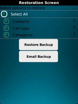 Select Restore Backup