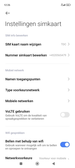 Selecteer Mobiele netwerken