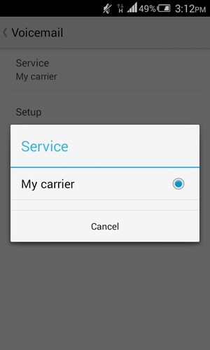 Select My carrier