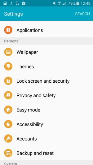 Scroll to and select Lock screen and security