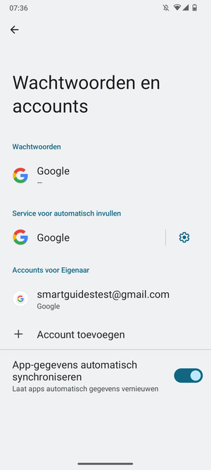 Selecteer uw Google-account