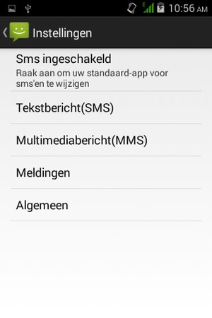 Selecteer Tekstbericht(SMS)