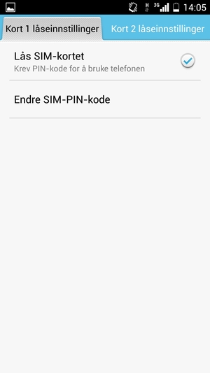 Velg Endre SIM-PIN-kode