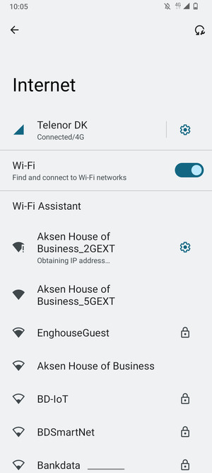 Select the wireless network you want to connect to