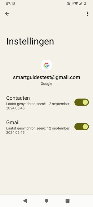 Zorg ervoor dat Contacten geselecteerd is