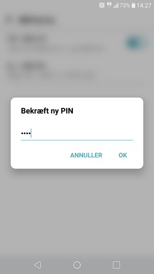 Bekræft din nye SIM-kort PIN og vælg OK