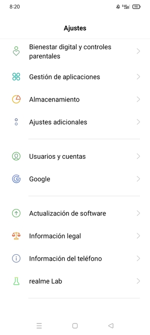 Seleccione Actualización de software