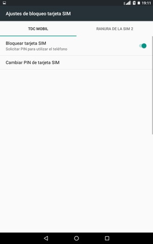 Seleccione Digicel y Cambiar PIN de tarjeta SIM