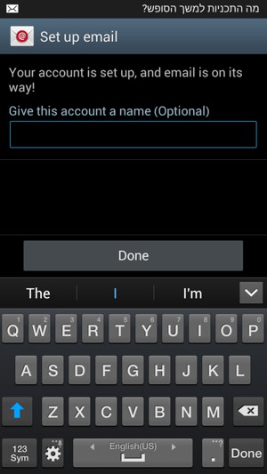 Give your account a name and select Done