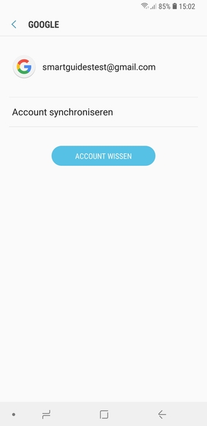 Selecteer Account synchroniseren