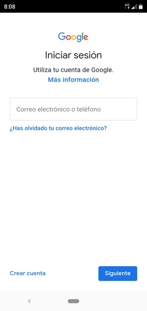 Introduzca su dirección de Gmail y seleccione Siguiente