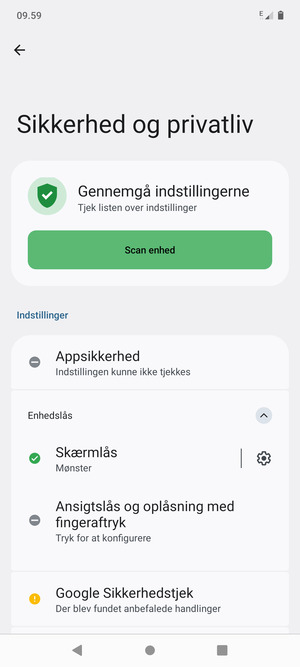 Din telefon er nu sikret med en skærmlås