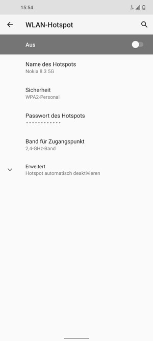 Schalten Sie WLAN-Hotspot ein