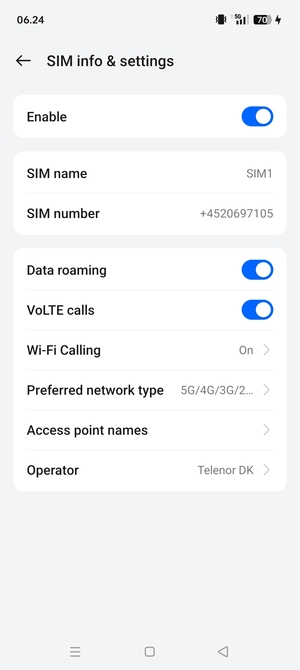 Turn Data roaming on or off