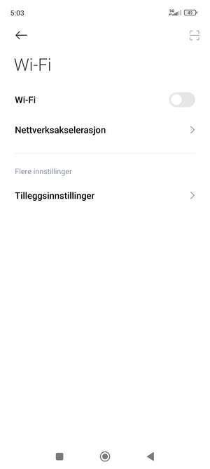 Slå på Wi-Fi