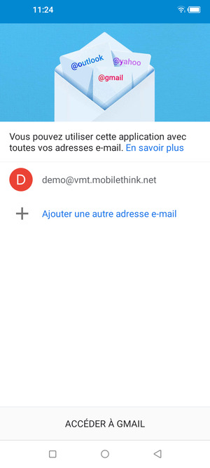 Sélectionnez ACCÉDER À GMAIL