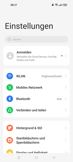 Wählen Sie Mobiles Netzwerk