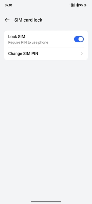 Select Change SIM PIN