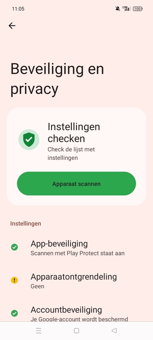 Om uw schermvergrendeling te activeren, ga naar het Beveiliging en privacy-menu en selecteer Apparatontgrendeling