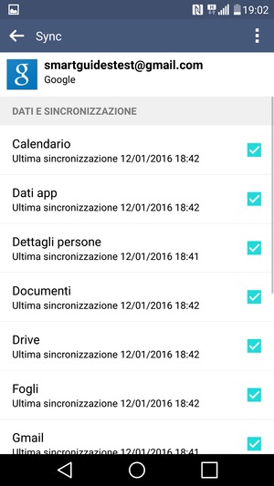 Spunta tutte le caselle di controllo e seleziona il tasto Menu