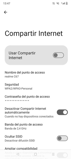 Active Usar Compartir Internet