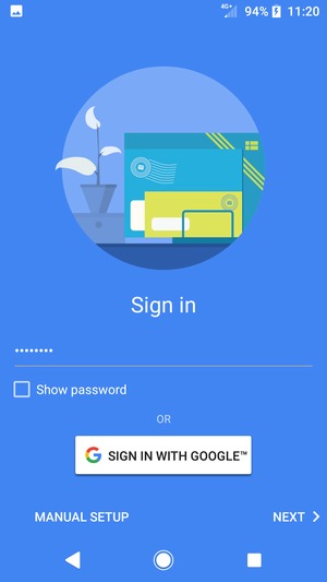 Enter your Gmail password and select NEXT
