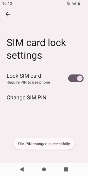 Your SIM PIN has been changed