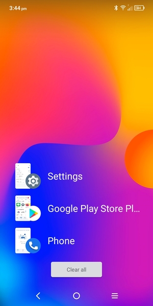 Select Clear all to close all running apps