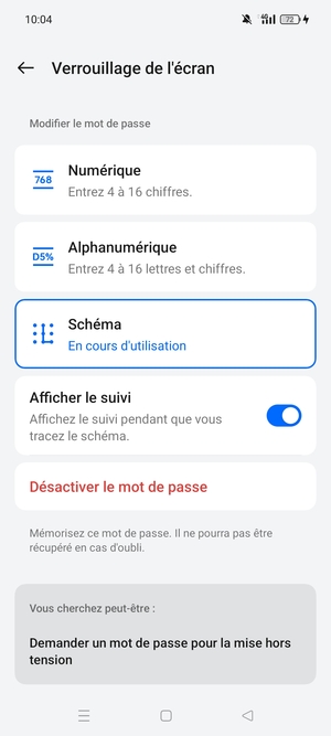 Votre téléphone est maintenant sécurisé par un écran de verrouillage