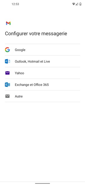 Sélectionnez Outlook, Hotmail et Live