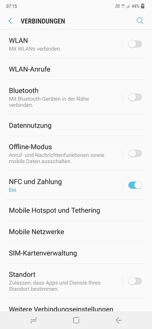 Wählen Sie Mobile Netzwerke