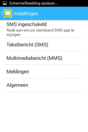 Selecteer Tekstbericht (SMS)