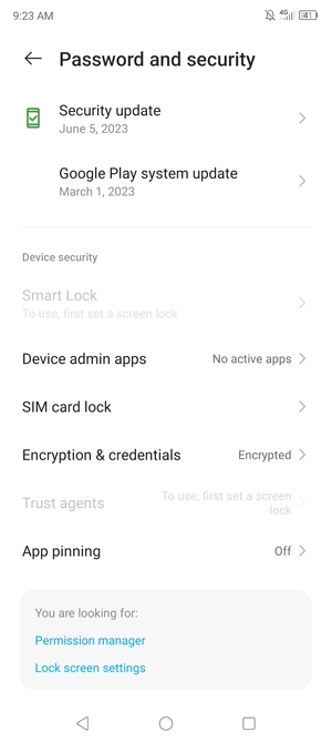 To change the PIN for the SIM card, go to the Password and security menu and  select SIM card lock