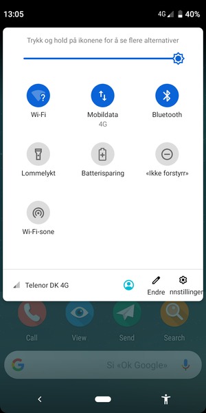 Slå av Wi-Fi og Bluetooth