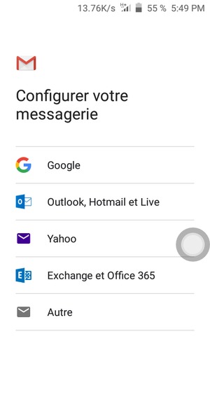 Sélectionnez Outlook, Hotmail et Live