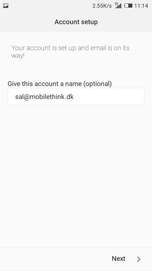 Give your account a name and select Next