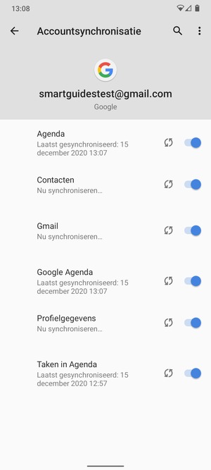 Uw contactpersonen van Google worden nu gesynchroniseerd met uw telefoon