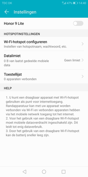 Selecteer Wi-Fi-hotspot configureren