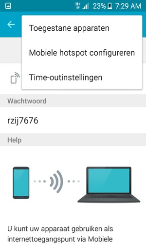 Selecteer Mobiele hotspot configureren