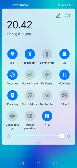 Slå Wi-Fi og Bluetooth fra
