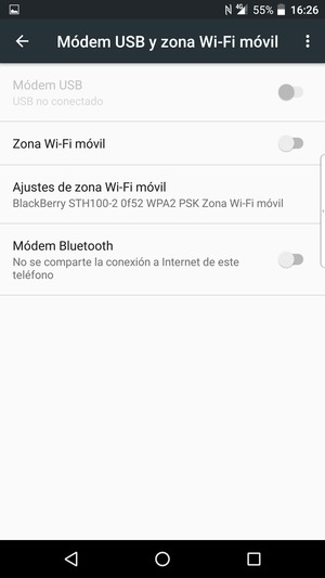 Seleccione Ajustes de zona Wi-Fi móvil