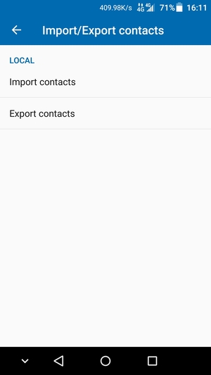 Selecteer Import contacts