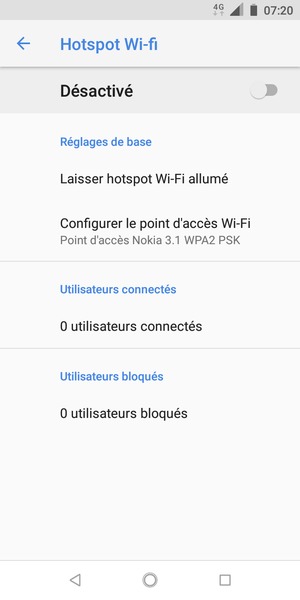 Sélectionnez Configurer le point d'accès Wi-Fi